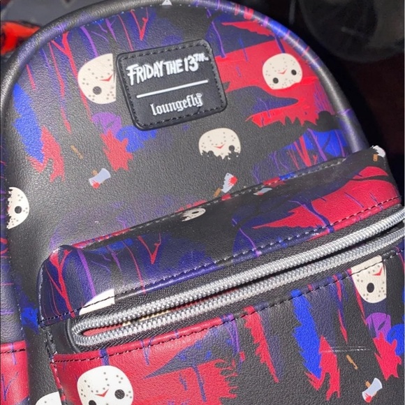 Friday the 13th Chibi Jason Voorhees Loungefly Mini-Backpack - Picture 2 of 6